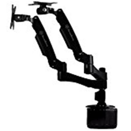 SILVERSTONE Silver Stone Technologies ARM22BC ARM Duo Dual LCD Interactive Monitor Mount - Black ARM22BC
